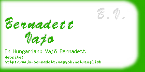 bernadett vajo business card