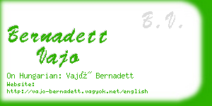 bernadett vajo business card